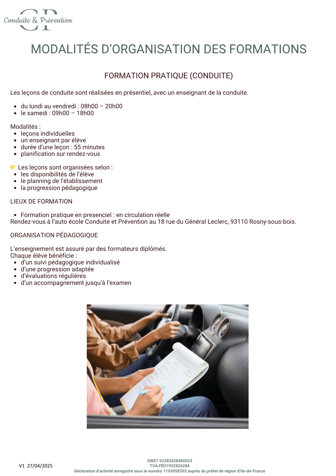 3.1 ORGANISATION DES FORMATIONS 2